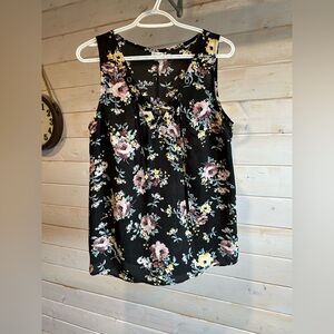 Kismet | Black Floral Sleeveless Tank